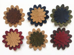 Cork Fabric Applique, Flower Die Cut for Sewing and Creative Projects, Beautiful Colours