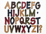 Uppercase Alphabet, Die Cut Sew On Alphabet Set, Cork Fabric Applique Full Alphabet for Sewing and Other Craft Projects