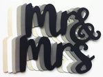 Mr & Mrs Die Cut, 4 Inches Excellent Quality Cardstock Paper Die Cuts for Cardmaking, Wedding Favors and Decorations