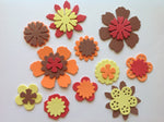Autumn Decorations, 50 Self-Adhesive EVA Foam Shapes, Flowers and Leaves Die Cuts for Card Making, Scrapbooking, Kids Crafts & Decorations