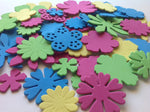 Spring Decorations, 50 Self-Adhesive EVA Foam Shapes, Flowers and Leaves Die Cuts for Card Making, Scrapbooking, Kids Crafts & Decorations