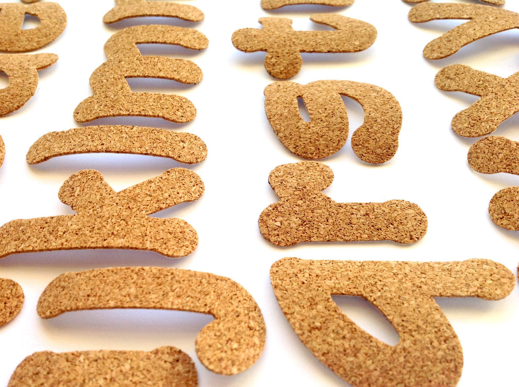 Alphabet Stickers, Alphabet Letter Sets, Self-adhesive Cork Die Cuts,  Capital Letters Cut Outs, Self-adhesive Cork Applique, Sticker Letters 