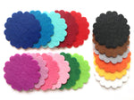 Scalloped Circles, Felt Die Cuts, Applique Circles for Sewing and Craft Projects, 1.8 Inches