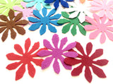 Large Felt Flowers, Die Cuts, Applique Flower Shapes for Sewing and Craft Projects in Vibrant Colors