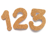 Self-adhesive Cork Numbers Set, Cork Die Cuts, Number Stickers, Number Shapes for Crafting, School Projects & Scrapbooking Appliques