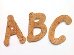 Alphabet Stickers, Alphabet Letter Sets, Self-adhesive Cork Die Cuts, Capital Letters Cut Outs, Self-Adhesive Cork Applique, Sticker Letters