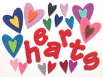 Heart Die Cuts, Felt Hearts, Heart Shapes for Applique, Sewing and Craft Projects, Different Sizes and Vibrant Colors