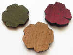 Cork Fabric Sew on Applique, Flower Shape Die Cut for Sewing and Craft Projects, Pack of 5