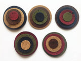 Cork Fabric Circle Die Cuts, Circle Applique for Sewing and Craft Projects, Different Sizes and Colours