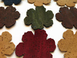 Cork Flower Die Cut, Cork Fabric Floral Applique for Craft & Sewing Projects, Different Colours