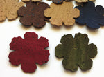 Cork Flower Die Cut, Cork Fabric Floral Applique for Craft & Sewing Projects, Different Colours