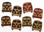 Campervan Die Cut, Fully Assembled Fabric Cork Camping Car Applique for Sewing & Craft Projects, Travel Trailer Lover