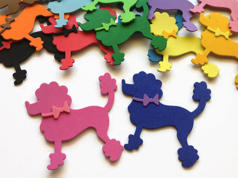 Craft Foam Sticker Dog, Self-adhesive EVA foam Pooddles Die Cut, Musgami Animal Shapes for Crafting & School Projects, Craft Foam Shapes