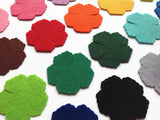 Felt Flowers, Die Cuts, Applique Flower Shapes for Sewing and Craft Projects in Vibrant Colors