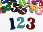 Felt Numbers Die Cut, Felt Cut Outs for Crafting & Sewing, Felt Shapes, 1.2" Tall Pack of 30 Felt 0-9 Numbers in a Choice of Colours
