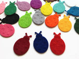 Felt Ladybird Die Cut, Cute Ladybug Applique for Sewing and Craft Projects, Pack of 10