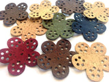 Flower Die Cut, Cork Fabric Flower Applique for Crafts and Sewing Projects