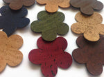 Cute Flower Die Cut, Cork Fabric Flower Applique for Crafts & Sewing Projects, Different Colours