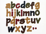 Cork Alphabet, Die Cut Lowercase Sew On Alphabet, Cork Fabric Applique Full Alphabet for Sewing and Other Craft Projects