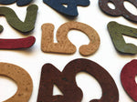 Set of 10 Cork Fabric Numbers, Cork Die Cut Applique Numbers for DIY & Other Craft Projects