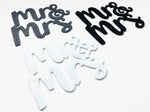 Felt Mr & Mrs Die Cuts, Couple's Applique for Sewing and DIY Projects in Varied Colors, 4 Inches