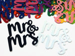 Felt Mr & Mrs Die Cuts, Couple's Applique for Sewing and DIY Projects in Varied Colors, 4 Inches