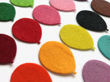 Felt Balloon Die Cuts, Colourful Party Balloons for Sewing and Craft Projects