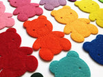 Felt Teddy Bear Die Cut, Cute Teddy Bear Applique for Sewing and Craft Projects in Vibrant Colors