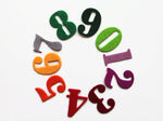 Felt Numbers Die Cut, Felt Cut Outs for Crafting & Sewing, Felt Shapes, 1.2" Tall Pack of 30 Felt 0-9 Numbers in a Choice of Colours