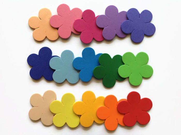 Spring Decorations, 50 Self-adhesive EVA Foam Shapes, Flowers and Leaves  Die Cuts for Card Making, Scrapbooking, Kids Crafts & Decorations 