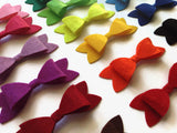 Felt Bows Fully Assembled, Bow Applique for Headbands, Jewelry, Accessories Making & Other Sewing Projects