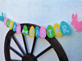 Easter Garland, Happy Easter Felt Banner, Handmade Bunting for Spring, Easter Decoration & Photo Prop