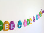 Easter Egg Hunt Garland, Easter Felt Banner, Handmade Bunting for Spring, Easter Decoration & Photo Prop