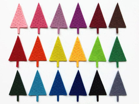 Felt Tree Die Cut, Christmas Tree Decoration, Holiday and Christmas Party Die Cut Shapes, Kids Crafts Supplies