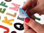 Adhesive Backed Felt Letters, Peel and Stick Die Cut Alphabet, 2 Inch Sticky A to Z Capital Letters for Crafting & Educational Activities