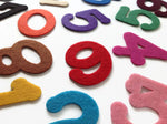 Adhesive Backed Felt Numbers, Peel and Stick Die Cut Numbers, 2 Inch 0 to 9 Stick On Numbers Set for Table Numbers, Felt Toys & Banners