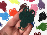 Felt Frog Die Cut, Cute Frog Shape for Sewing and Craft Projects in a Choice of Colors (Pack of 10)