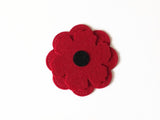 Felt Poppies, Poppy Flower Die Cut for Scrapbooking, Decorations and Craft Projects