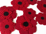 Felt Poppies, Poppy Flower Die Cut for Scrapbooking, Decorations and Craft Projects